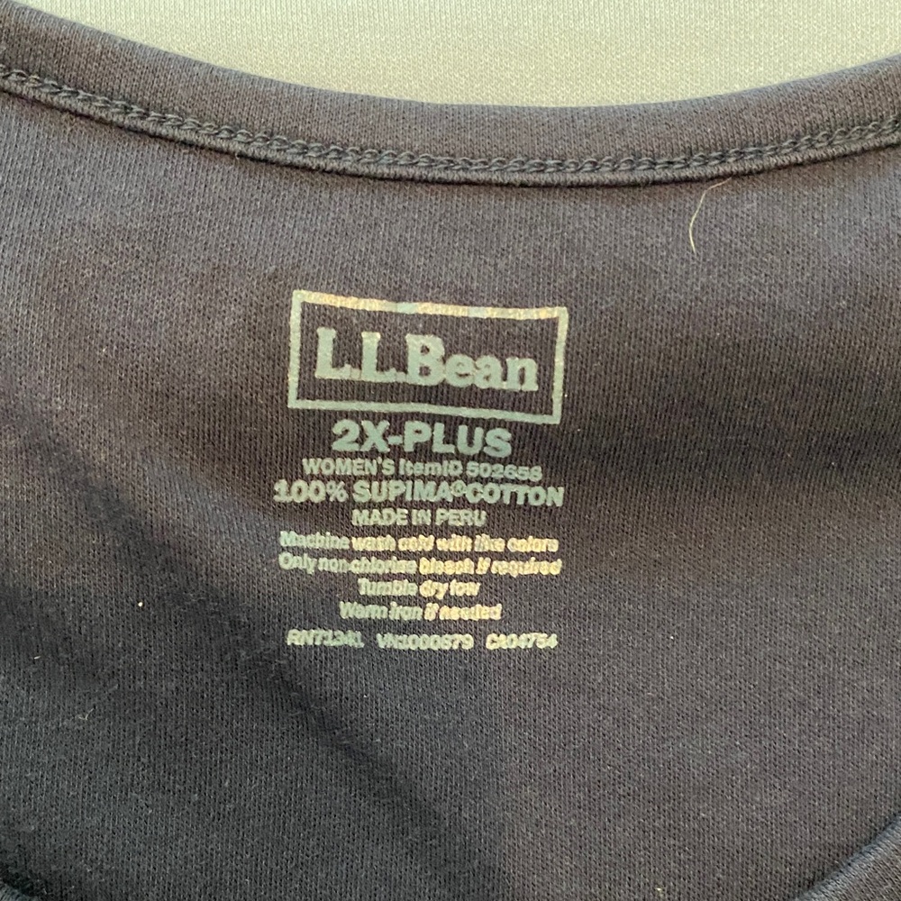 L.L. Bean Women's Tank Tops - set of 3 - Black, Navy Blue, Light Blue -Supima - Picture 3 of 5